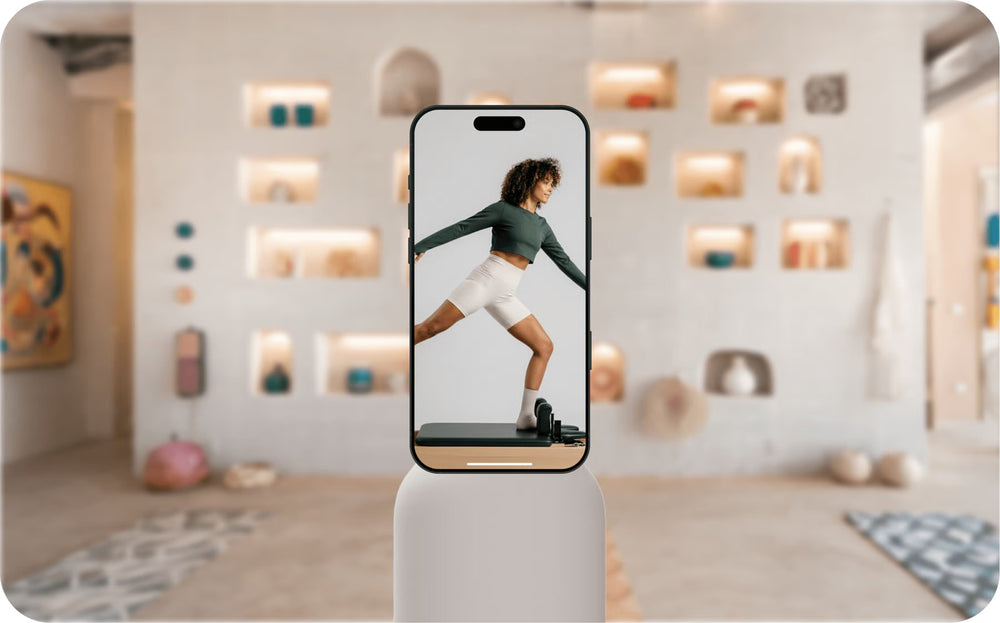 RingIn bottle with phone mounted